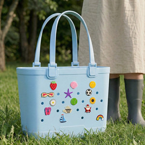 กระเป๋าโท้ท EVA ลายโลโก้สั่งทำ รุ่นใหม่ล่าสุด กระเป๋า EVA แบบโปร่ง  กระเป๋า EVA ขนาดใหญ่ กันน้ำ สำหรับไปทะเล  รับทำโลโก้ตามสั่ง - Product Image 2