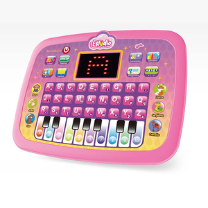 Tableta Educativa Infantil <span class=keywords><strong>de</strong></span> Plástico con LED AJB, Juguete <span class=keywords><strong>de</strong></span> Aprendizaje del Idioma Español, Música, Teclado Electrónico en Ruso, Regalo <span class=keywords><strong>de</strong></span> Cumpleaños para Niños - Product Image 2