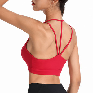 <span class=keywords><strong>Sujetador</strong></span> Deportivo de Yoga con Tirantes Finos y Soporte Alto, 100% Nailon, <span class=keywords><strong>Talla</strong></span> <span class=keywords><strong>Grande</strong></span>, Sin Aro, Antigolpes, para Correr y Fitness, Ropa Deportiva Femenina - Product Image 2