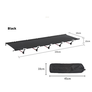 Wholesale Aluminum <b>Folding</b> Camping Cot Portable Single Outdoor Beach Lunch <b>Bed</b> 7075 Aluminum Frame With 150KG Load Capacit - Product Image 6