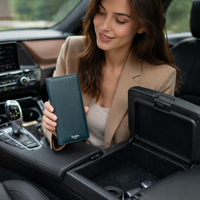 Portadocumentos para Auto DaQin Premium de PU, Cartera Multibolsillos para Registro, Seguro y Tarjetas de Conducir, Logotipo Personalizado Disponible