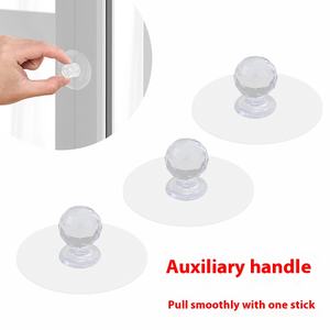 Cajón adhesivo fuerte transparente y manija de puerta para <span class=keywords><strong>armario</strong></span>, <span class=keywords><strong>Zapatero</strong></span>, manijas auxiliares para artículos diversos del hogar - Product Image 5