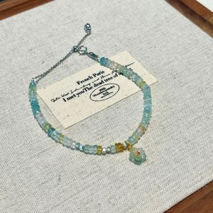 Bracelets et joncs ajustables en argent sterling 925 avec perles de morganite naturelle, design unique Dylam, pour femmes, à porter au quotidien - Product Image 6