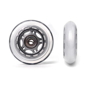 FLIHONST 76A 74A 82A 85A 90A 76*22/24mm Roues <span class=keywords><strong>de</strong></span> <span class=keywords><strong>patin</strong></span> <span class=keywords><strong>de</strong></span> <span class=keywords><strong>hockey</strong></span> en ligne durables et résistantes aux chocs ABEC-11 HR60 % SHR80 % Rebond - Product Image 3