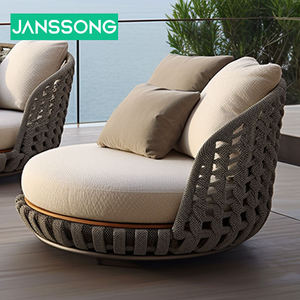 Set di Divani <span class=keywords><strong>da</strong></span> <span class=keywords><strong>Giardino</strong></span> di Alta Qualità <span class=keywords><strong>in</strong></span> <span class=keywords><strong>Rattan</strong></span> e Tessuto, <span class=keywords><strong>Mobili</strong></span> <span class=keywords><strong>da</strong></span> Esterno Moderni per Hotel e Patio - Product Image 2