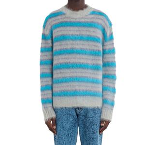 เสื้อสเวตเตอร์ไหมพรมลายทางสีตัดกันแฟชั่นคุณภาพสูงสำหรับผู้ชายฤดูหนาว ดีไซน์เนอร์ แบรนด์ดัง สไตล์ลำลอง - Product Image 4