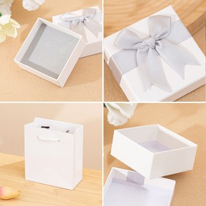 Factory Wholesale Hot Selling Bow <b>Gift</b> <b>Box</b> Necklace <b>Earrings</b> Ring <b>Box</b> <b>Gift</b> Jewelry <b>Box</b> With Foam Insert - Product Image 3