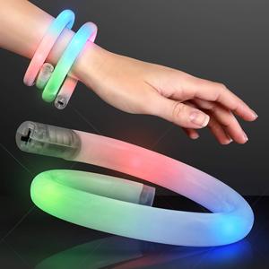 Giáng sinh LED Light-up Ống Vòng đeo tay PVC Trắng Glow-in-The-Dark dây đeo cổ tay thiết kế mới Neon nhựa LED Vòng đeo tay - Product Image 5