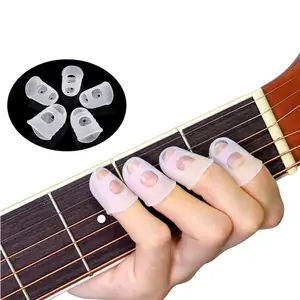 Protège-doigts en silicone pour guitare Protège-doigts Protection pour couture à la main Comptage Accessoires de guitare