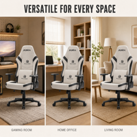 Chaise de jeu ergonomique en cuir PU, dossier haut, style course, pivotante à 360°, hauteur réglable, inclinable, structure métallique pour la maison et le bureau