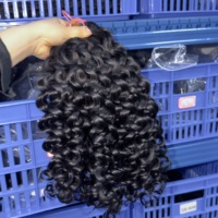 Trenzas de Ganchillo Kinky Straight Miracle Knots con Cabello Humano, Extensiones de Cabello Humano Rizado para Crochet, Pre-Enlazadas