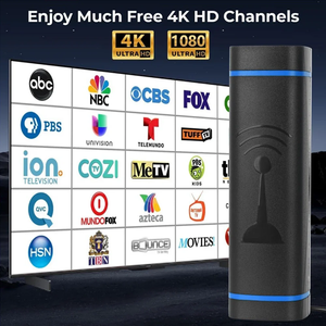 <span class=keywords><strong>Antena</strong></span> de <span class=keywords><strong>TV</strong></span> Digital <span class=keywords><strong>HD</strong></span> <span class=keywords><strong>para</strong></span> Interiores SIGNALWELL con Amplificador de Señal Inteligente, 1200+ Millas de Alcance, Ganancia de 39dBi, Plástico Negro, Compatible con Todos los Televisores Inteligentes 4K 1080p DTMB - Product Image 2