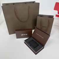 Ensemble d'emballage cadeau de luxe personnalisé, boîte en papier rigide écologique avec sac shopping en papier à logo personnalisé, emballage de boîte cadeau magnétique