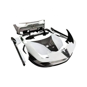 Kit Carrozzeria Larga <span class=keywords><strong>MAN</strong></span> per Ferrari 488 Modificata: Paraurti Anteriore e Posteriore, Minigonne Laterali, Alettone Posteriore e <span class=keywords><strong>Spoiler</strong></span> Anteriore e Posteriore - Product Image 1