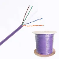 Cable de Red CAT6A UTP, Par Trenzado Sin Blindaje, 10Gbps 500MHz, Cable Ethernet de Cobre Sólido, CAT6A UTP LSZH 4 Pares