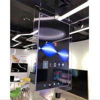 Panneau d'affichage numérique double face haute luminosité pour plafond de magasin, affichage d'affichage à cristaux liquides de publicité numérique pour fenêtre