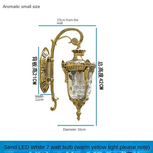 Appliques murales d'extérieur pour le jardin Appliques murales à LED avec diffuseur en verre texturé Appliques murales décoratives pour l'extérieur - Product Image 6