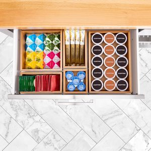 Premium Bamboo Rectangle Drawer Organizer Set Classic Storage Bins Box <strong>Tray</strong> for Office Kitchen for <strong>Tool</strong> <strong>Organization</strong> Storage - Product Image 2