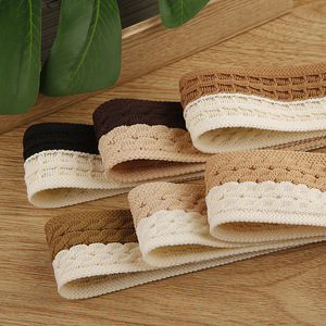 Tejido personalizado de <span class=keywords><strong>dos</strong></span> colores <span class=keywords><strong>con</strong></span> ropa, sombrero, zapatos, flor, lazo decorativo, accesorios para el cabello Diy, Material de horquilla, banda trenzada - Product Image 1