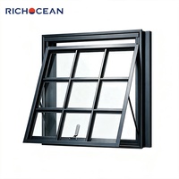 Ventana Exterior RICHOCEAN de Fábrica, 6063 T5, de Aluminio Francés, con Rejilla, Aislamiento Térmico y Doble Acristalamiento