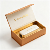 Boîte magnétique avec logo personnalisé, boîte cadeau rigide pour appareils électroniques portables, emballage de luxe en papier