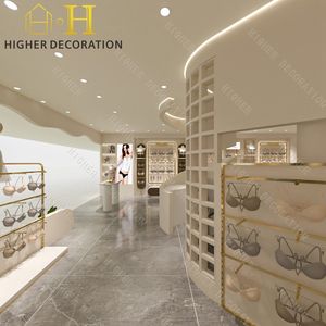 Décoration de magasin de lingerie personnalisée moderne Présentoir pour <span class=keywords><strong>sous</strong></span>-vêtements en bois Vitrine pour <span class=keywords><strong>sous</strong></span>-vêtements avec lumière LED - Product Image 6