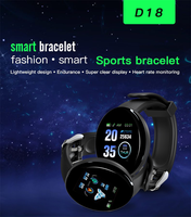 Precio de fábrica D18 Smartwatch Digital Sport Impermeable Android Pulsera Ritmo cardíaco Rastreador de sueño Función de llamada de respuesta IP67