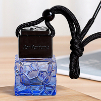 Flacon diffuseur de parfum pour voiture, vide, 10 ml, forme carrée, pour huiles essentielles, à suspendre