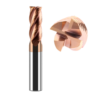 <strong>Cnc</strong> Milling Machine <strong>Tools</strong> 3 Flutes <strong>Roughing</strong> End Mill for Aluminum and Steel Cutting - Product Image 5