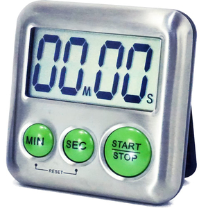 Minuterie numérique à affichage grand format en acier inoxydable, magnétique et puissante, avec compte à rebours et compte à rebours progressif, et alarme sonore puissante - Product Image 2
