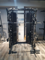 Máquina de Gimnasio Multifuncional de Hierro Comercial Iron Smith, Máquina de Ejercicios de Espuma Metálica para Fisicoculturismo, Entrenador de Fuerza para Hombros y Piernas