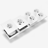 Interruptores y Enchufes de Pared WESA, Enchufe Doble Europeo con USB Tipo C, Enchufe Múltiple para Pared, Combinación Libre, Diseño Moderno y Lujoso