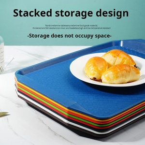 Commercial Colored <strong>PP</strong> Food <strong>Tray</strong> Melamine Plates <strong>Serving</strong> <strong>Tray</strong> for Restaurant - Product Image 3
