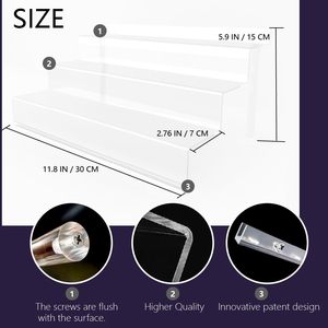 ชั้นวางน้ำหอมอะคริลิค LED แบบกำหนดเองได้ชั้นวางของอะคริลิคตกแต่งน้ำหอม - Product Image 4