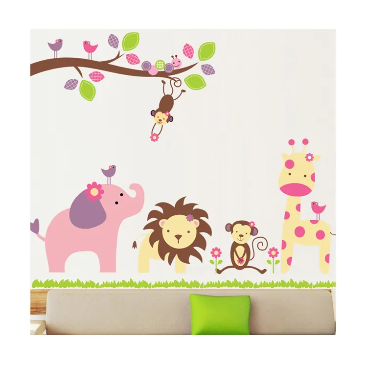 Cartoon Removable Home Decor Animal Design Wall Decal Vinyl Monkey Wall Sticker