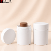 Nouvelle poudre fixante blanche compacte 20g, livrée avec un applicateur en forme de houppette, boîte vide pour poudre libre, emballage en plastique.