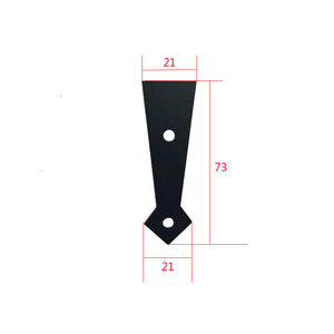 Plaque en fer en forme de flèche AYJ 73x21mm Noir mat Accessoire de quincaillerie pour connecteur de meubles - Product Image 1