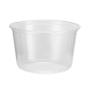 Disposable Round Food Bowl With Lid Cutlery Food Grade PP Can Be Customized To Microwavable Size