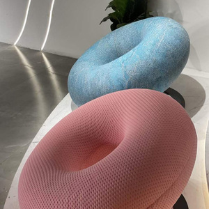 Donut Shaped Velvet <b>Bean</b> <b>Bag</b> <b>Chair</b> Oversized and Comfortable Lazy for Adults and Kids Living Room Dining or Bedroom Furniture - Product Image 6