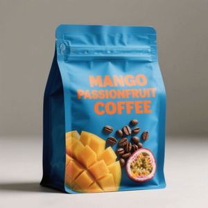 Bolsa Personalizada de Fondo Cuadrado con Sellado de 8 Lados, con Cierre y Válvula para Café, Capacidad de 1 kg, Grado Alimenticio, Resistente a la Humedad, Color Blanco - Product Image 3