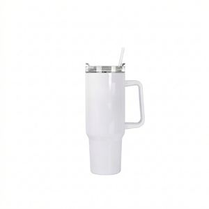 Vaso Térmico de Viaje de Acero Inoxidable Blanco de 40 oz - Product Image 1