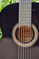 Custom logo 39 Inch Black Color Linden Wood Practice Classical Guitar Wholesale Cheap Price Learner Nylon String Instrument