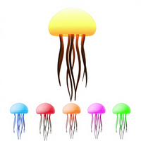 Veilleuse LED intelligente à commande sonore, lampe poulpe DIY remplaçable, décoration artistique en ABS, étude, chambre à coucher, café, bar, table de chevet