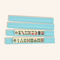 Support de rangement en forme de L pour tuiles de mahjong 3D cannelées en bois dur, 25,5 cm/45 cm, pour le transport et les jeux à domicile