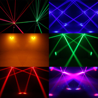 HOGNHE 8x10W RGBW LED Beam Laser Strobe Moving Head Lamp Disco Party Nightclub Dance Lampe de table pour fêtes et spectacles