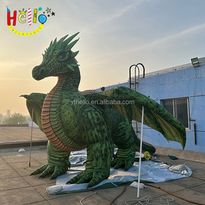 Riesiges Aufblasbares Dekorationsmodell Chinatown Pterosaurier Aufblasbarer Grüner Drache Dinosaurier zum Verkauf - Product Image 3