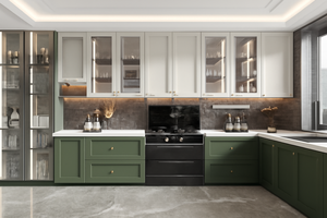 SANTOPOVA, coctelera moderna personalizada, gabinetes de <span class=keywords><strong>cocina</strong></span> con <span class=keywords><strong>encimera</strong></span> de cuarzo e iluminación debajo del Gabinete para casas, apartamentos - Product Image 6