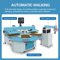 Machines de presse à chaud à Six stations de 60*40cm de sublimation de transfert de T-shirt entièrement automatique numérique de nouvelle conception