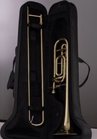 Bb Trombone Gold Lacquered Surface Brass Wind Instrument