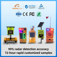 Señal de vehículo de tráfico LED solar Material de aluminio Activado Radar de retroalimentación del conductor Señal de límite de velocidad Seguridad vial Alta intensidad